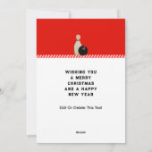 Bowling Kerstmis Feestdagenkaart (Achterkant)