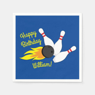 Bowling Kids Birthday Party Cute Sports Napkins Servet