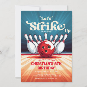Bowling Kids Verjaardagsfeestje Kaart