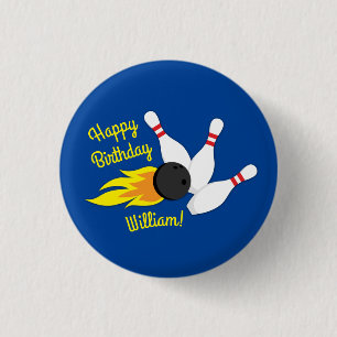 Bowling kinderen Birthday Cute Sports Ronde Button 3,2 Cm