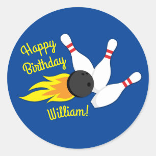 Bowling kinderen Birthday Cute Sports Ronde Sticker
