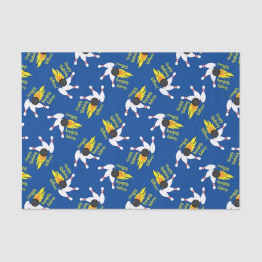 Bowling kinderen Birthday Cute Sports Tissuepapier (Voorkant)