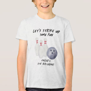Bowling Kinderverjaardagsfeestje Tri-Blend Shirt
