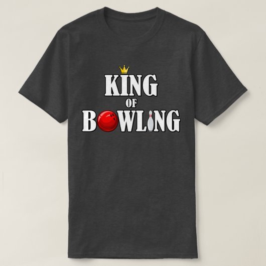 Bowling King Bowling Ball Pin Bowler Bowling T-shirt (Design voorkant)
