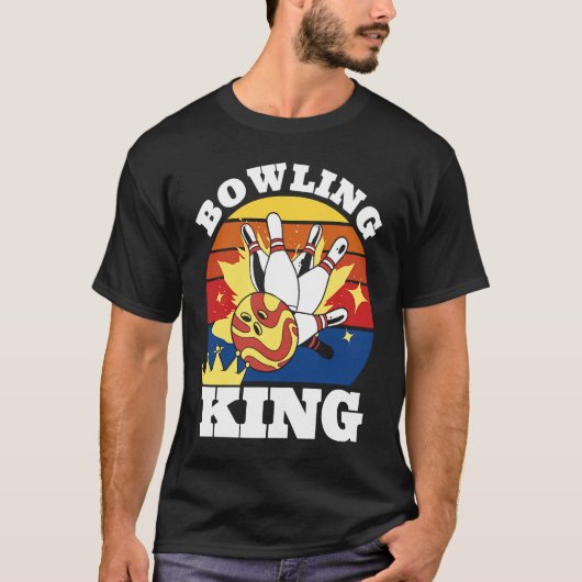 Bowling King Evolution of Man Bowling T-shirt (Voorkant)