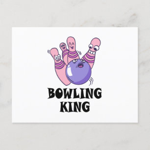 Bowling King Kinderverjaardagsfeestje Briefkaart