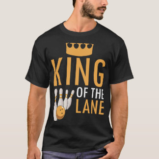 Bowling King van de Lane Boy Mannen Player Bowler T-shirt