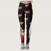 Bowling Kingpin Leggings Aangepaste Yoga Pants (Voorkant)