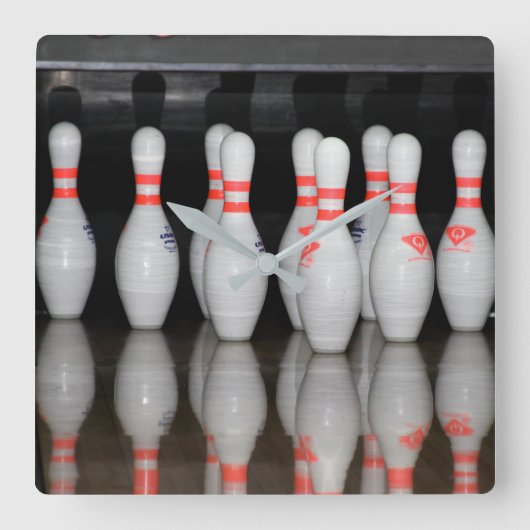 Bowling-klok Vierkante Klok (Voorkant)