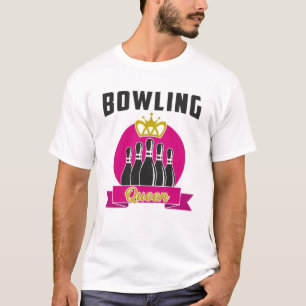 Bowling koningin meisje prinses bowler grappig ges t-shirt