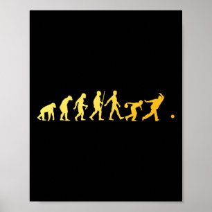 Bowling kunst voor mannen vrouwen Kinder bowler no Poster