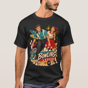 Bowling League 1958 Vintage Heren T-Shirt uit de j