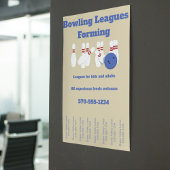 Bowling Leagues Flyer scheur van strips