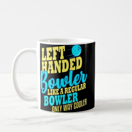 Bowling Left Handed Bowler Fun Team Koffiemok (Links)