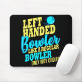 Bowling left Handed Bowler Fun Team Muismat (Met muis)