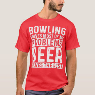 Bowling lost de meeste van mijn problemen op Beer T-shirt