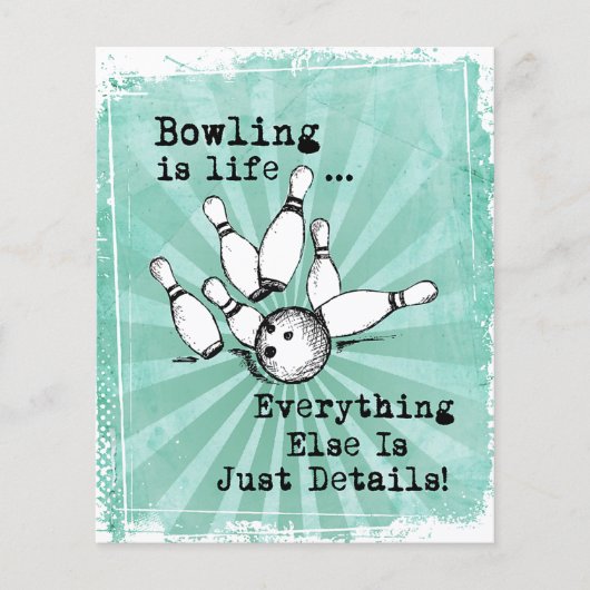 Bowling Lover Gift, grappige Bowling Player Gift Flyer (Voorkant)