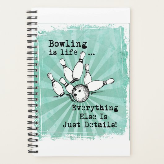 Bowling Lover Gift, grappige Bowling Player Gift Planner (Voorkant)