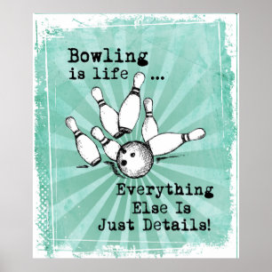 Bowling Lover Gift, grappige Bowling Player Gift Poster