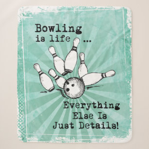 Bowling Lover Gift, grappige Bowling Player Gift Sherpa Deken