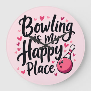 Bowling Lover Schattige Retro Esthetisch Sportontw Grote Klok