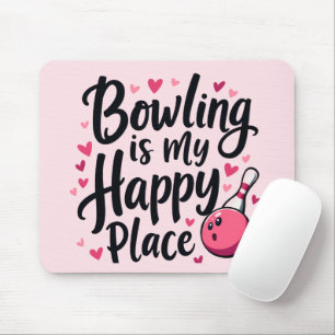 Bowling Lover Schattige Retro Esthetisch Sportontw Muismat