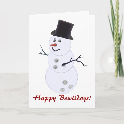 Bowling Lovers Kerst Kaarten (Voorkant)