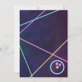 Bowling lueur Anniversaire Fête Invitation Couleur (Dos)