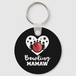 Bowling Mamaw Heart Funny Bowler Mamaw Sleutelhanger