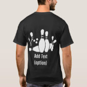 Bowling Mannen Basic Dark T-Shirt (Achterkant)