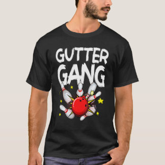 Bowling Mannen Women Cool Gutter Gang Bowlers T-shirt
