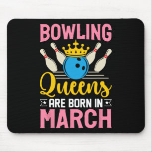 Bowling March Verjaardag Vrouwen Meisjes Dames Que Muismat
