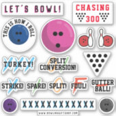 Bowling Met Sticker bekleed blad (Voorkant)