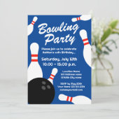 Bowling moderne Invitation fête d'anniversaire mod (Debout devant)
