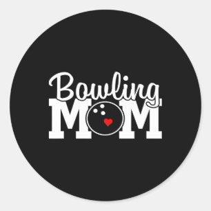 Bowling Mom Moederdag verjaardagsfeestje voor vrou Ronde Sticker