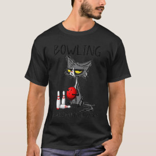 Bowling Moord Is Verkeerd Boosheid Kat Chagrijnig T-shirt