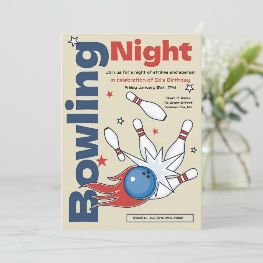Bowling Night Invitation (Debout devant)