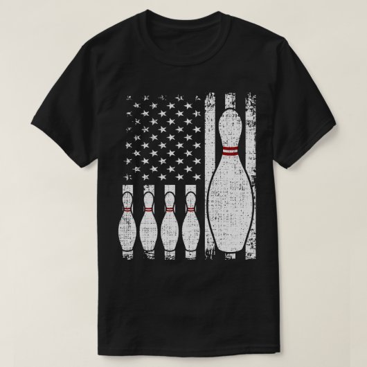 Bowling Ons Vlag Bowling Speler T-shirt (Design voorkant)