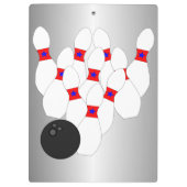 Bowling-ontwerp Klembord (Achterkant)