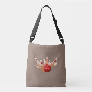 Bowling op bruin crossbody tas
