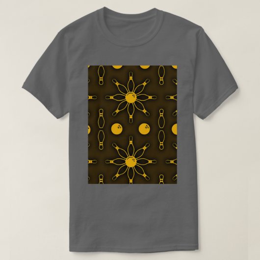 Bowling Oranje naadloos behangpapier T T-shirt (Design voorkant)