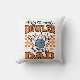 Bowling Papa Shirt Mijn favoriete bowler noemt me Kussen