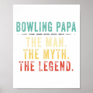 Bowling papa vaders dag cadeau poster