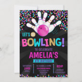 Bowling Party Anniversaire Invitation (Devant)
