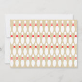 Bowling Party Birthday Uitnodiging (Achterkant)