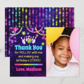 Bowling Party - Hartelijk dank - Kaart met foto (Voorkant / Achterkant)