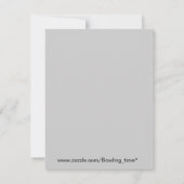 Bowling Party Kaart (Achterkant)