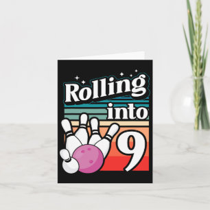 Bowling Party Rolling In 9 Bowling Verjaardag Kaart