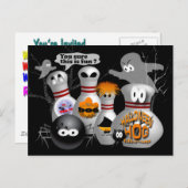 Bowling Party Uitnodigingen  (Voorkant / Achterkant)