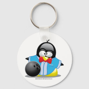Bowling Penguin Sleutelhanger